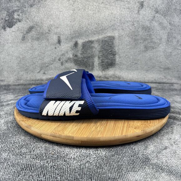 Nike Benassi Solarsoft Shoes Mens Size 13 Blue Slide Sandals 705513-414 - Picture 2 of 11
